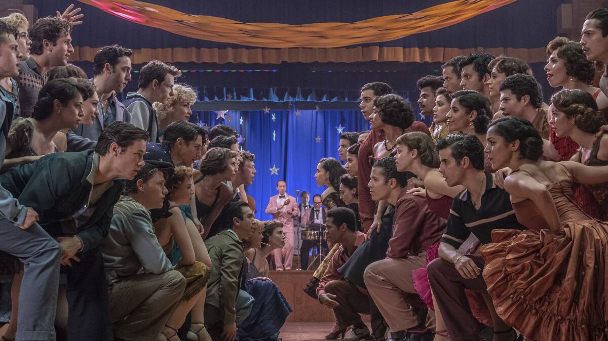 A tense moment from West Side Story. Picture: Niko Tavernise/20th Century Studios ht