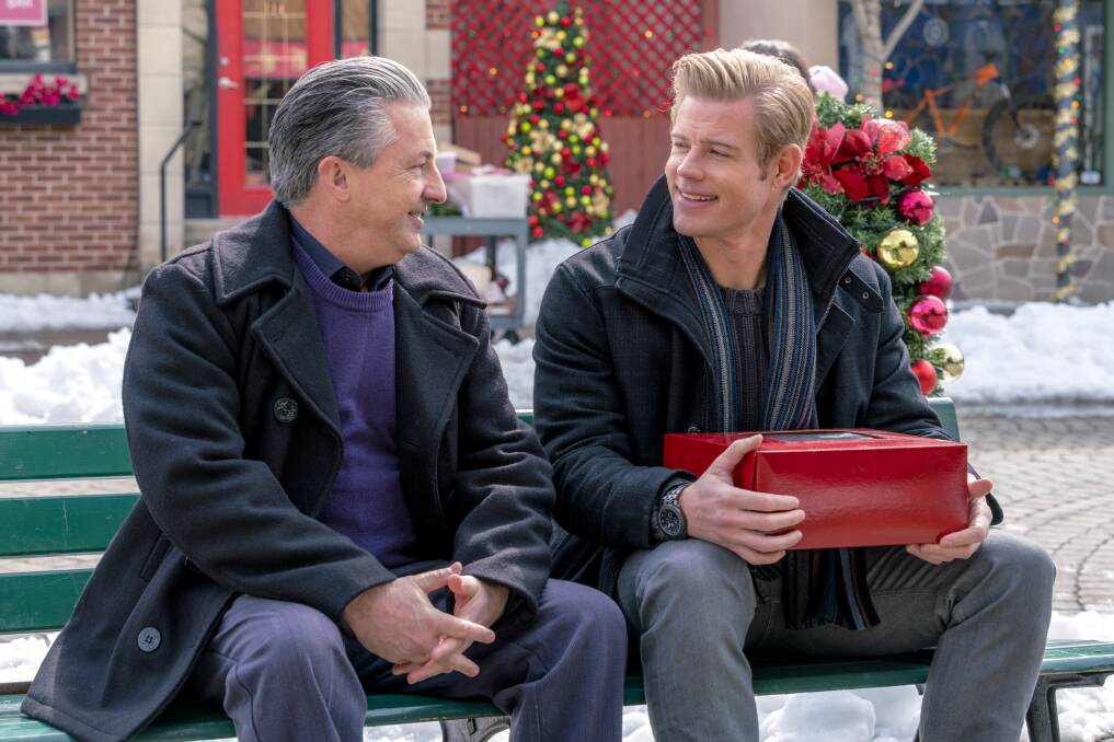 Keith Mackechnie, left, and Trevor Donovan in Marry Me at Christmas. Picture: Stan
