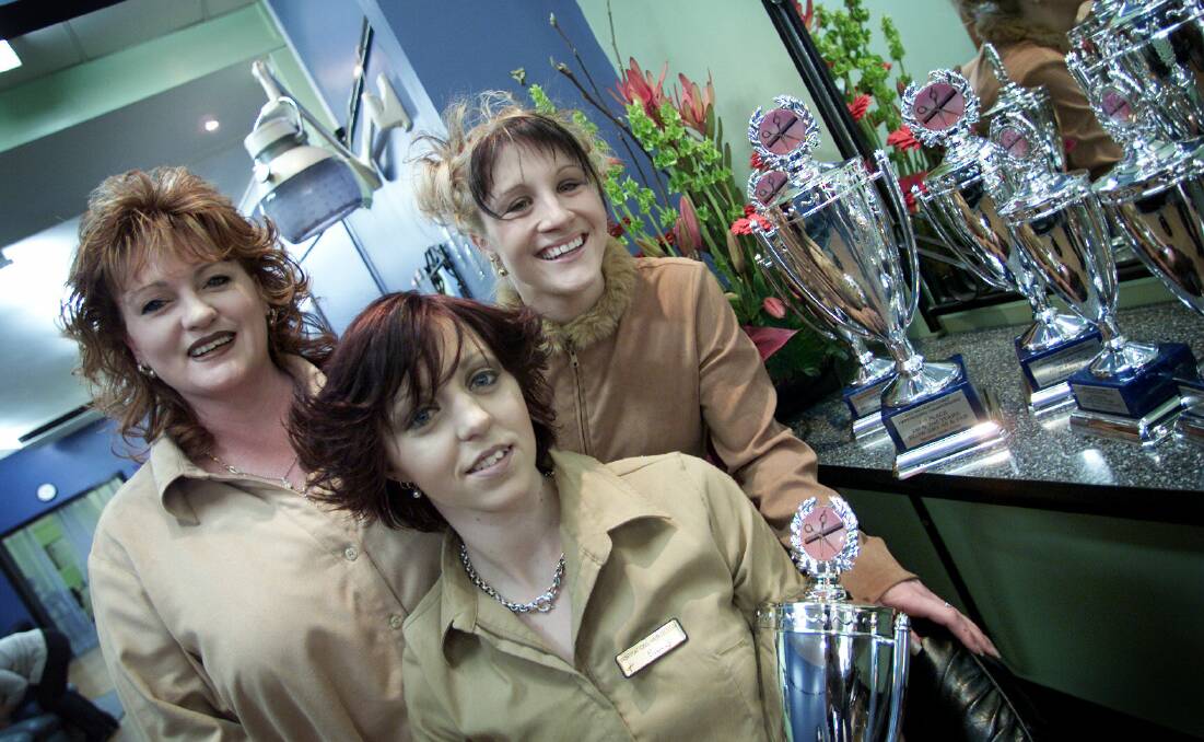 FLASHBACK: Helen with Stacey Sellens and Karleen Jones after they won awards in competitions in 2003.