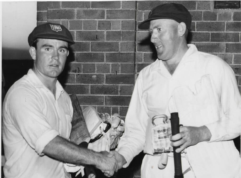 Ray (right) with another of Maitland's finest cricketers, his former teammate Colin Elliott. 