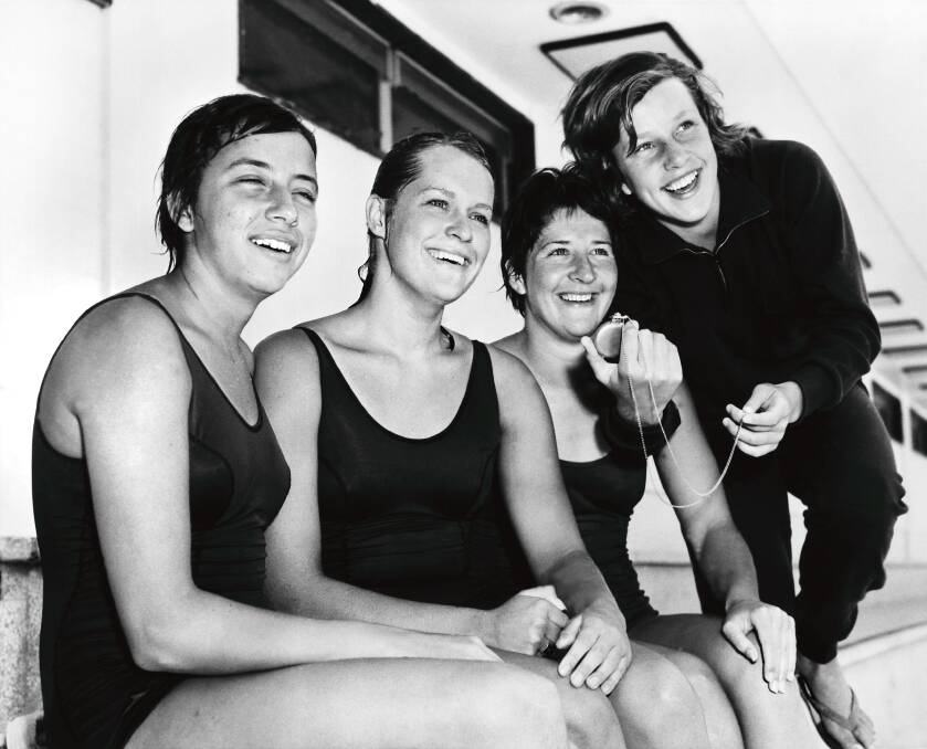 A RECORD: Dawn Fraser and Marguerite Ruygrok (right), part of the women's relay team that set a new world record in the Commonwealth Games in Perth in 1962. 