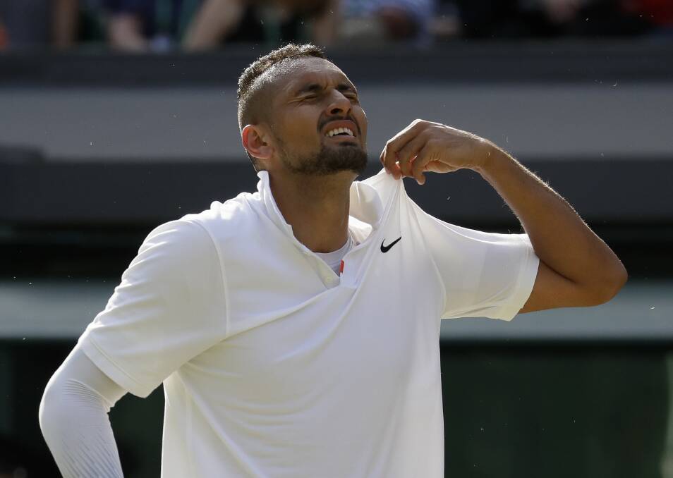 UNACCEPTABLE: Nick Kyrgios once again showed boorish behaviour that needs to be stamped out by officialdom. Picture AP.