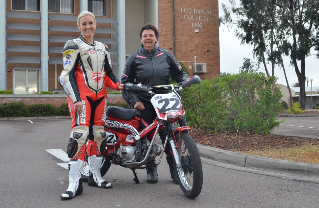 READY TO RACE: Amy Watson and Gina Baillie will ride in the Australian Postie Bike Grand Prix in Cessnock on Sunday. Picture: Krystal Sellars