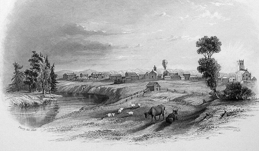 A view of West Maitland and the Hunter in 1853