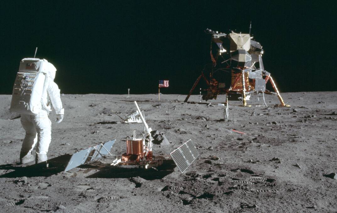 50 YEARS BACK: Buzz Aldrin on the Moon surface.