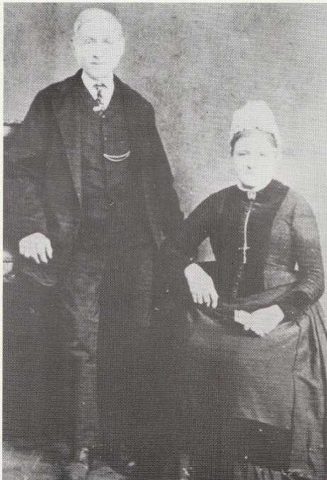 Below: George and Rachel Mead who arrived in Maitland in 1848.