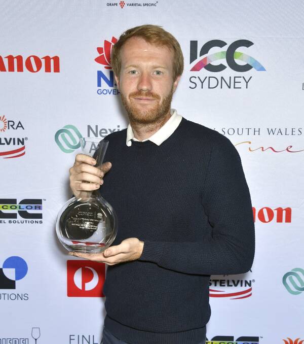 WINNER: Alex Beckett who made the overall champion wine at the NSW Wine Show. 