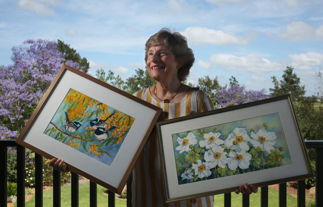 ON WITH THE SHOW: Joanna Conder with some of the pieces she will be exhibiting. Picture Simone De Peak.