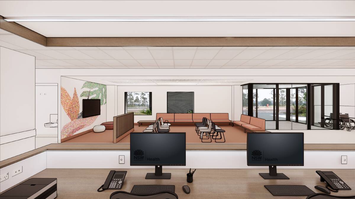 An artist's impression of how the new waiting area of the new Emergency Department will look.