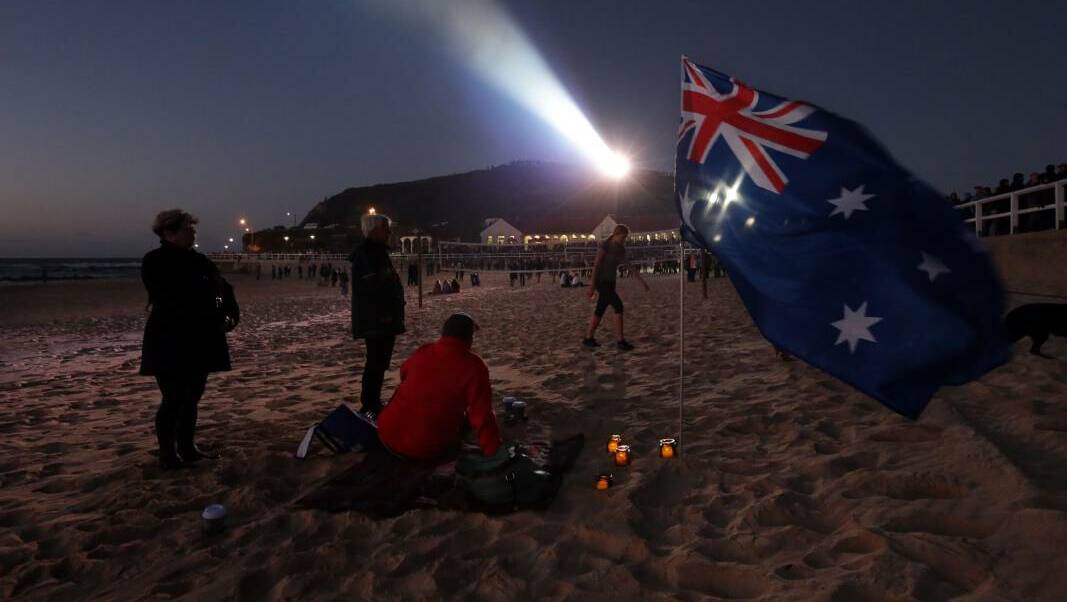 ANZAC DAY IN NEWCASTLE: A Dawn Service at Nobbys.
