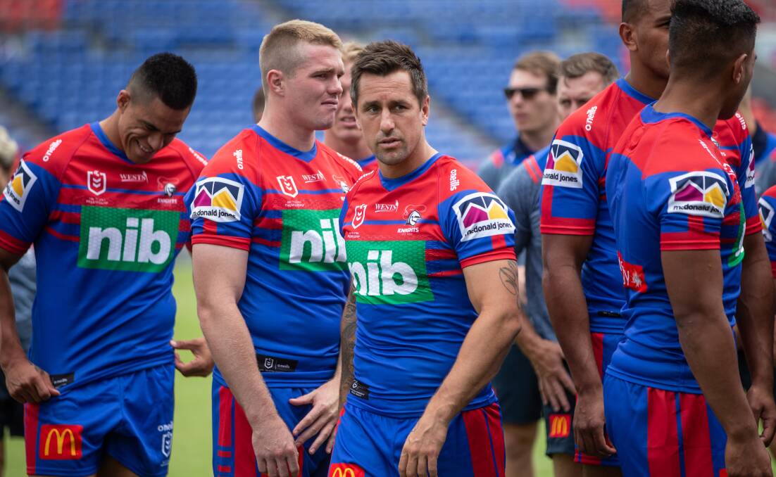 LEADERLESS: Without influential skipper Mitchell Pearce the Knight struggled to score. 