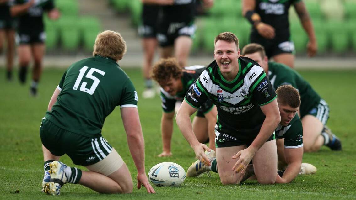 Ben Ireland, in a rare try-scoring pose, will be staying with the club next season.