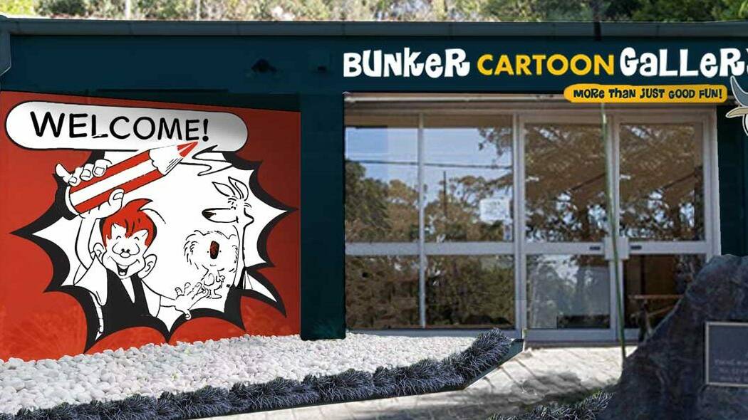 POPULAR SPOT: The 'bunker'  National Cartoon Gallery at Port Macquarie. 
