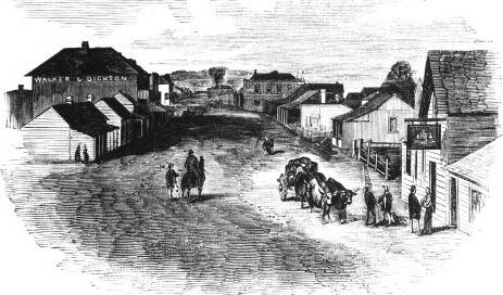 Maitland's High Street in the mid 1850s.