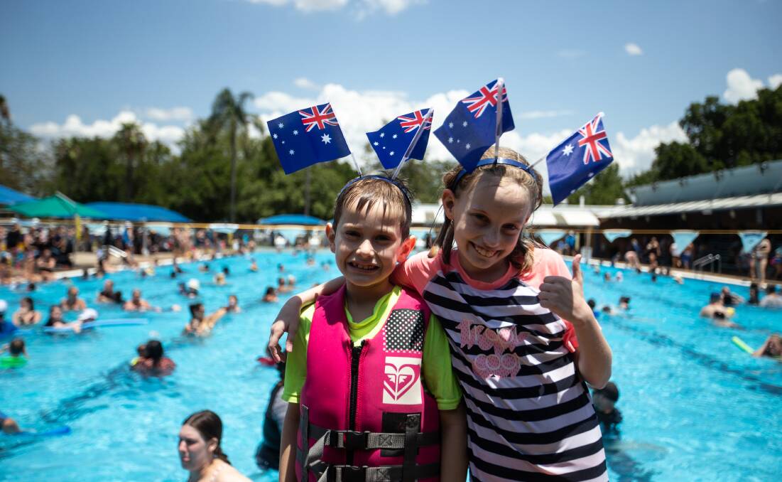 AUSTRALIA DAY MAITLAND STYLE: A trip to the pool to cool off was a popular choice in 2020. 