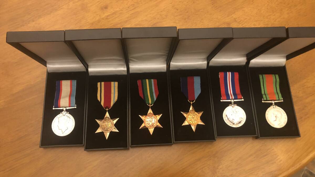JUST ARRIVED: The six World War II medals of Bernie Cheetham that arrived in the mail this week. 