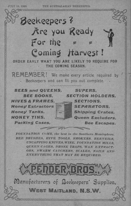 A Penders Bee newspaper advertisement from the Mercury in 1900.