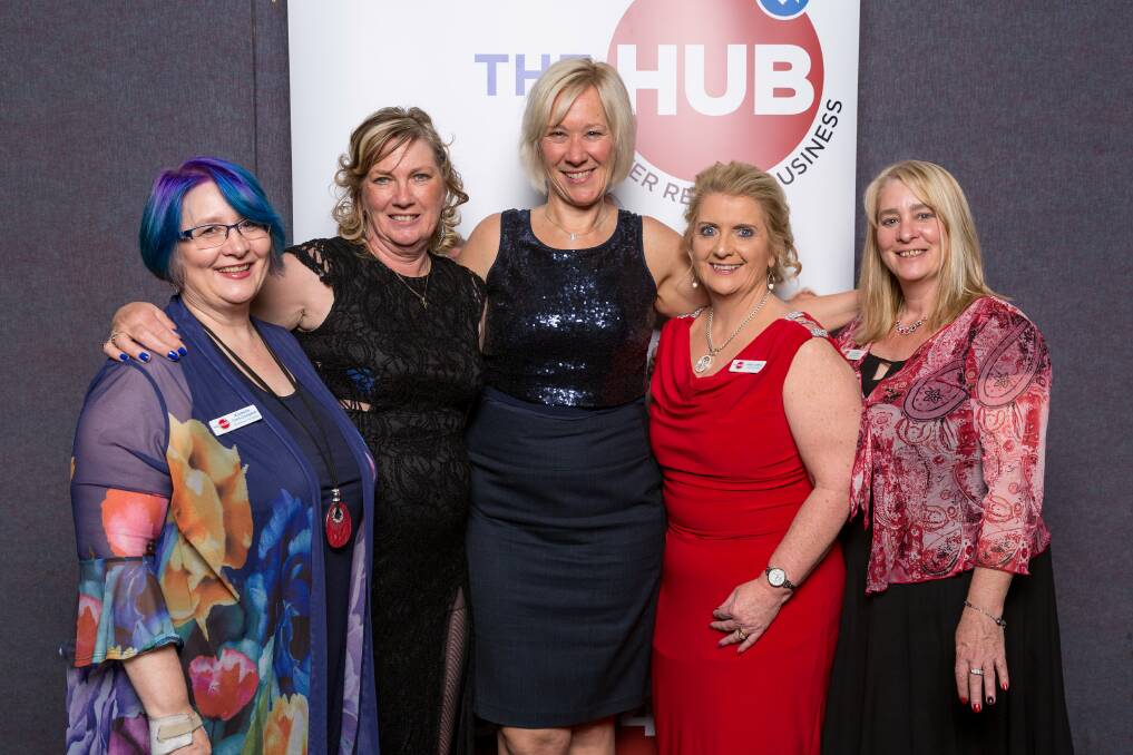 Hard Work: The staff from Hunter Region Business Hub spent countless hours behind the scenes preparing for the awards night of nights. Photo: Supplied