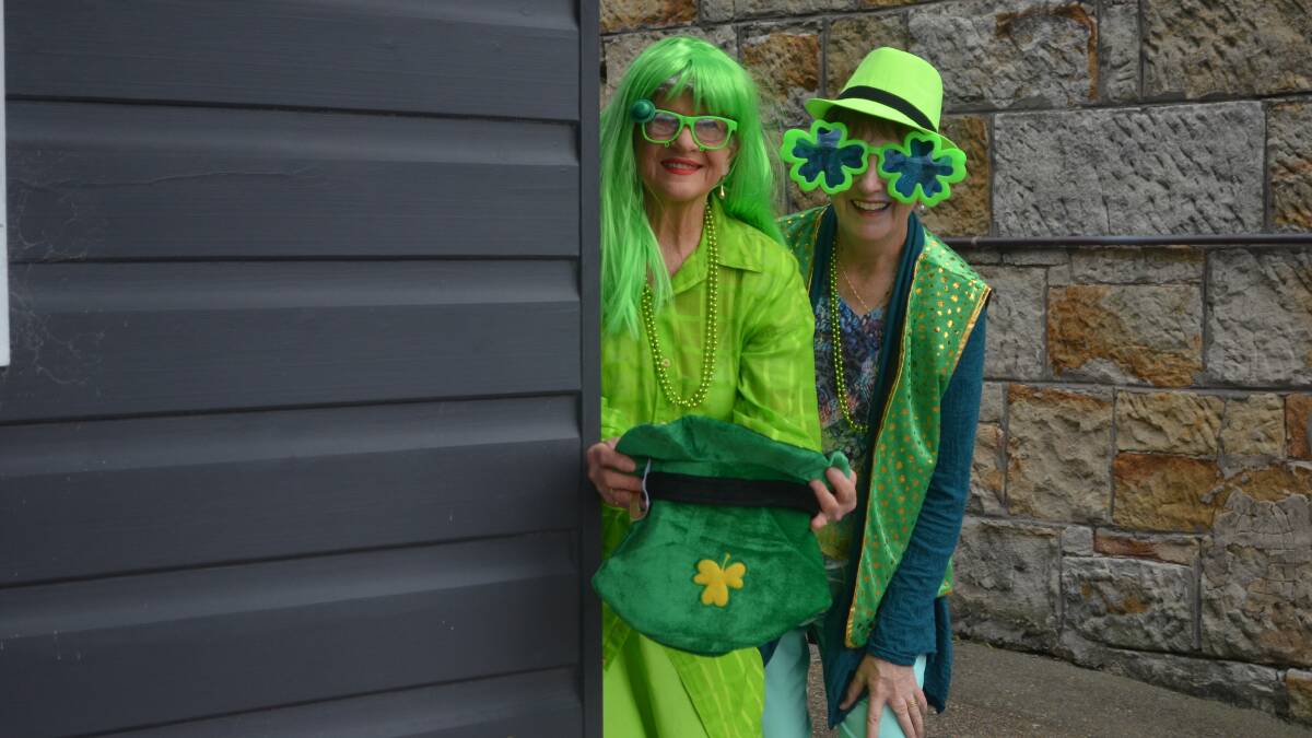 IN THE GREEN: Margaret Sheppard and Lynley Keers have issued businesses the challenge to dress in green and support Lyme's disease. Picture: Sam Norris