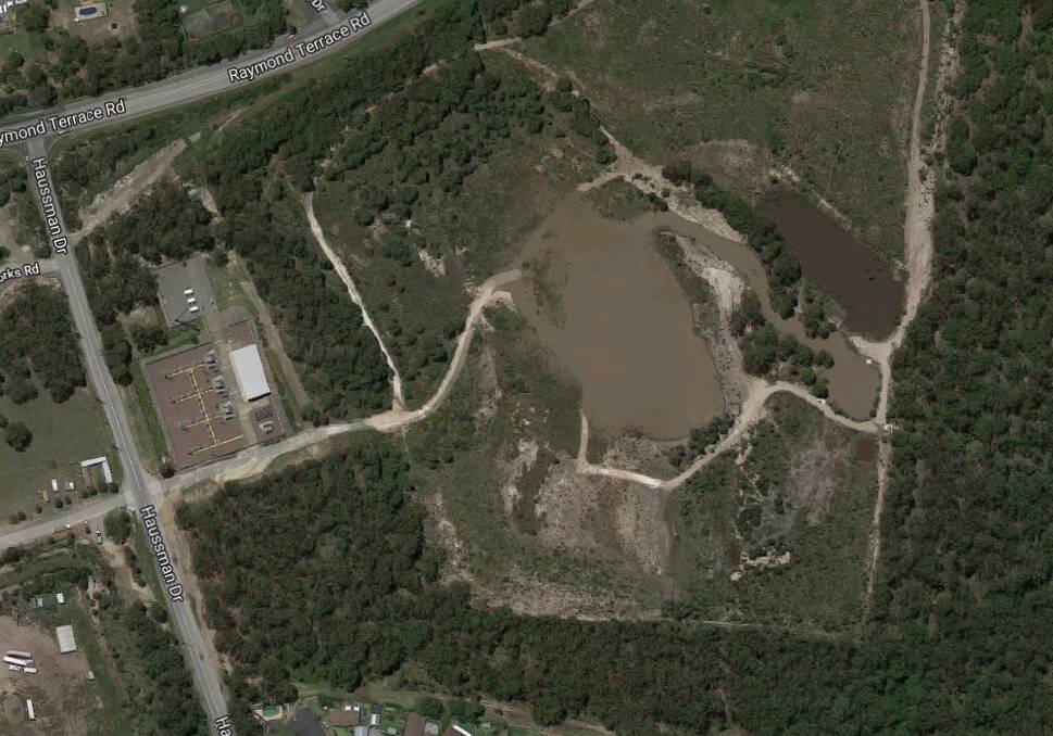 Overhaul: The former brick pit, as seen from the air. Picture: Google Maps