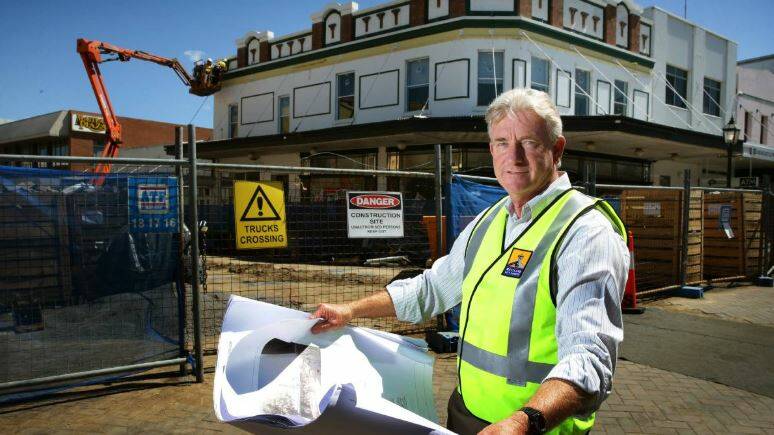 Jack of all trades: Greg worked for five years on the $20 million project to revitalise the Maitland central business district. 