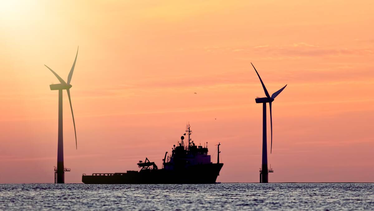 POTENTIAL: Offshore wind turbines are growing rapidly in size and efficiency. 