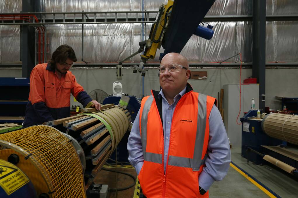 SOLD: Ampcontrol chief executive Rod Henderson at the firm's Tomago factory in 2020. Picture: Simone De Peak 
