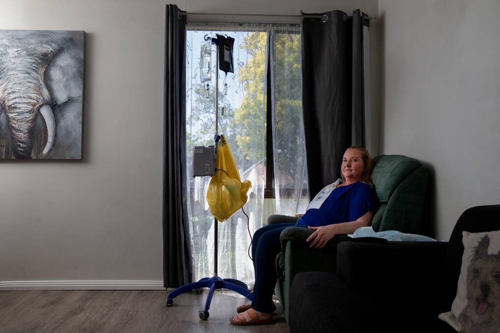 Home: Metford's Nell Wilkinson needs to have chemotherapy twice a week for three weeks a month indefinitely. Being able to have it at home has given her more time to focus on the stuff that matters. Picture: Marina Neil