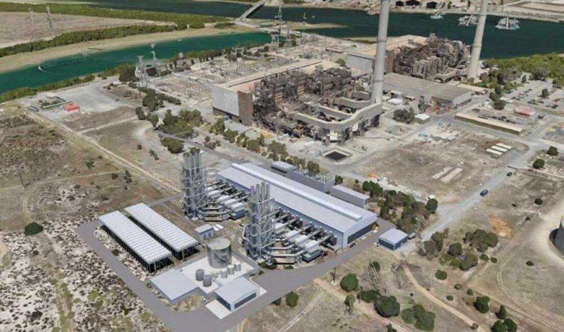 Powering on: An artist's impression of AGL's proposed 250 megawatt Newcastle gas-fired Power Station at Tomago.