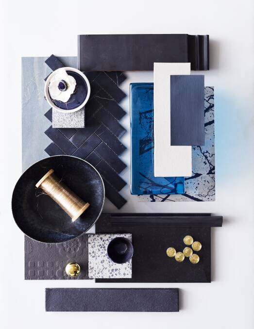BLUE MOOD: This colour palette utilises reflective surfaces and dark shades to create a sense of glamour and is therefore ideal for more formal spaces.   
