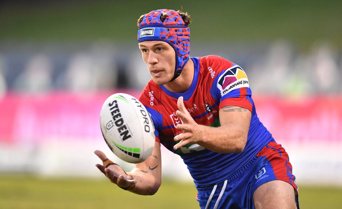 Involvement: Knights star Kalyn Ponga had a quiet game by his high standards against North Queensland last weekend. Picture: NRL Photos.