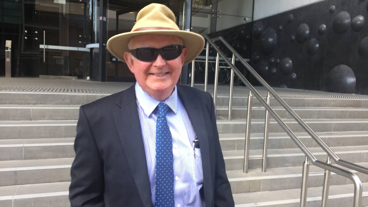 CHARGED: Michael Unicomb, who runs an accounting practice at Green Hills in East Maitland, outside Newcastle Local Court after he was charged with obtaining money by deception in relation to an alleged $1.4 million Cessnock property deal. 