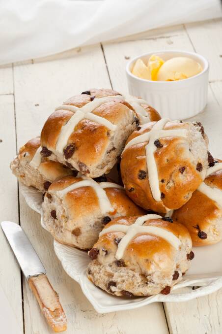 ONE A PENNY: Delicious hot cross buns are even better straight from the oven with  lashings of butter and honey. 