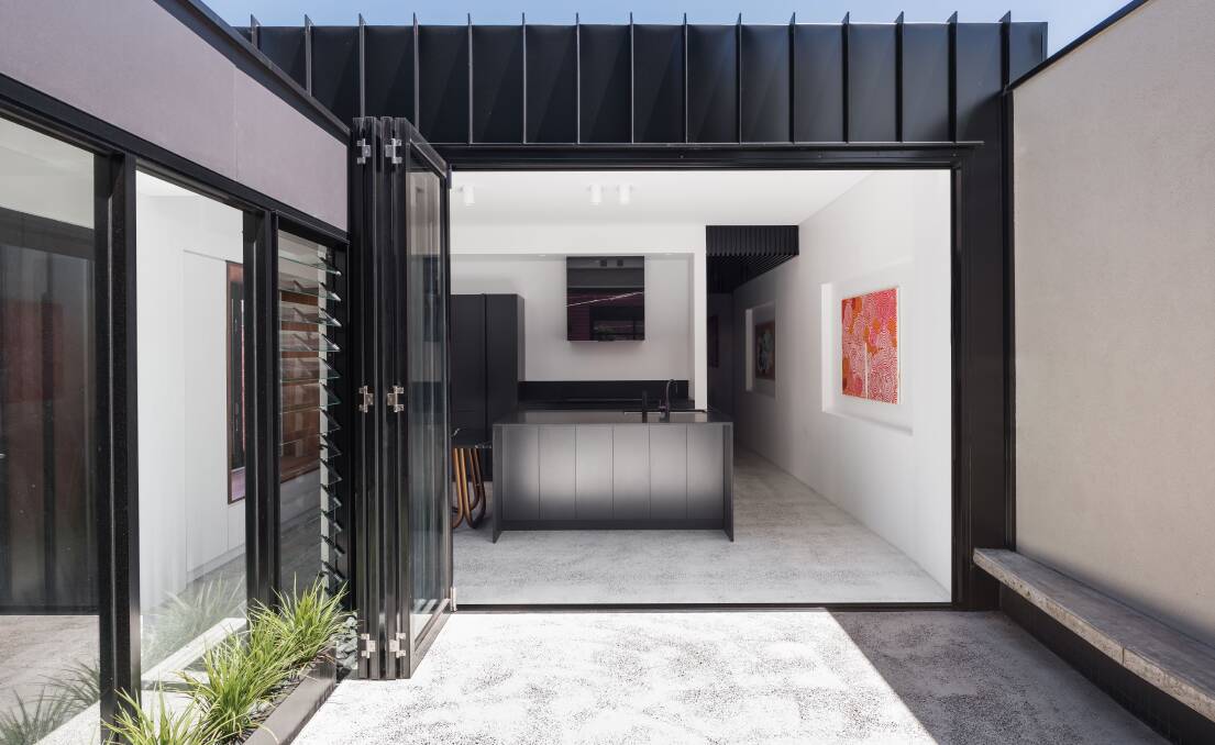 A sense of spaciousness was achieved by running the internal floor finish to the external courtyard with a flush threshold.