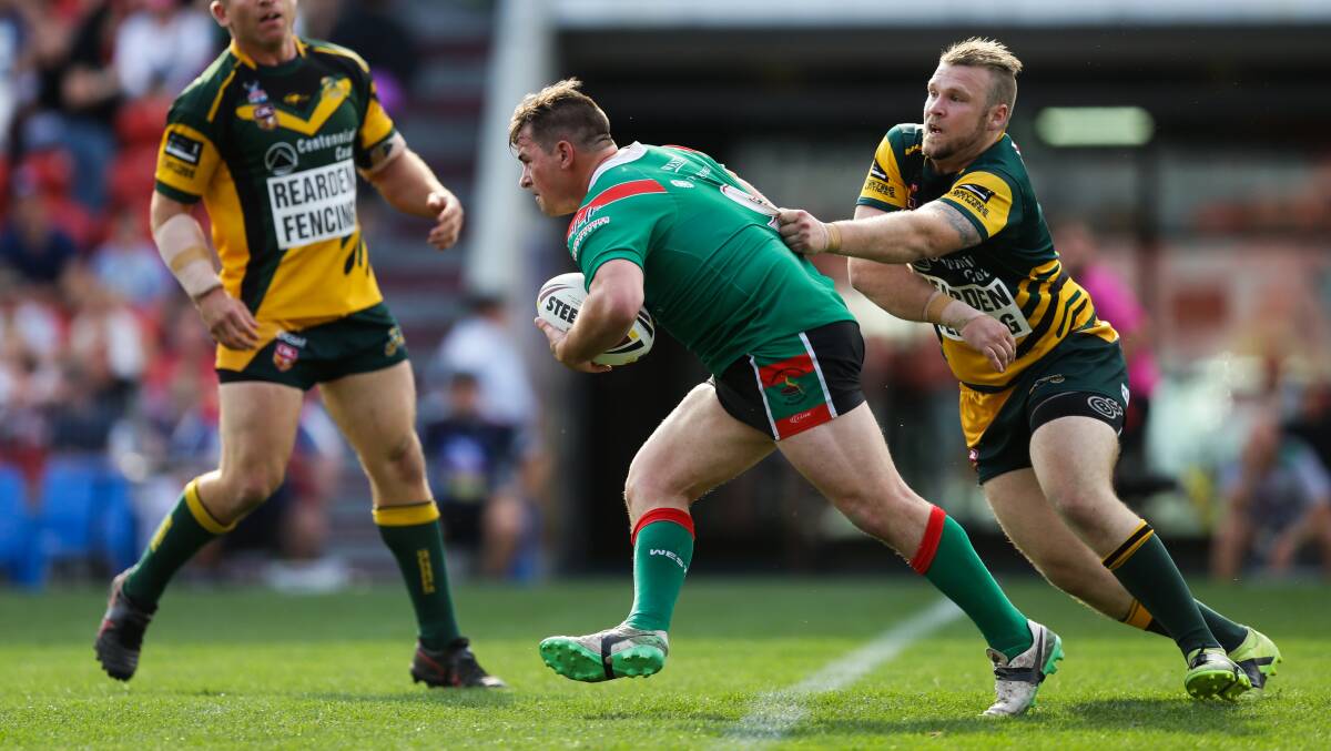 UNCERTAINTY: Chad Redman playing for Wests in last year's Newcastle RL grand final. Picture: Jonathan Carroll