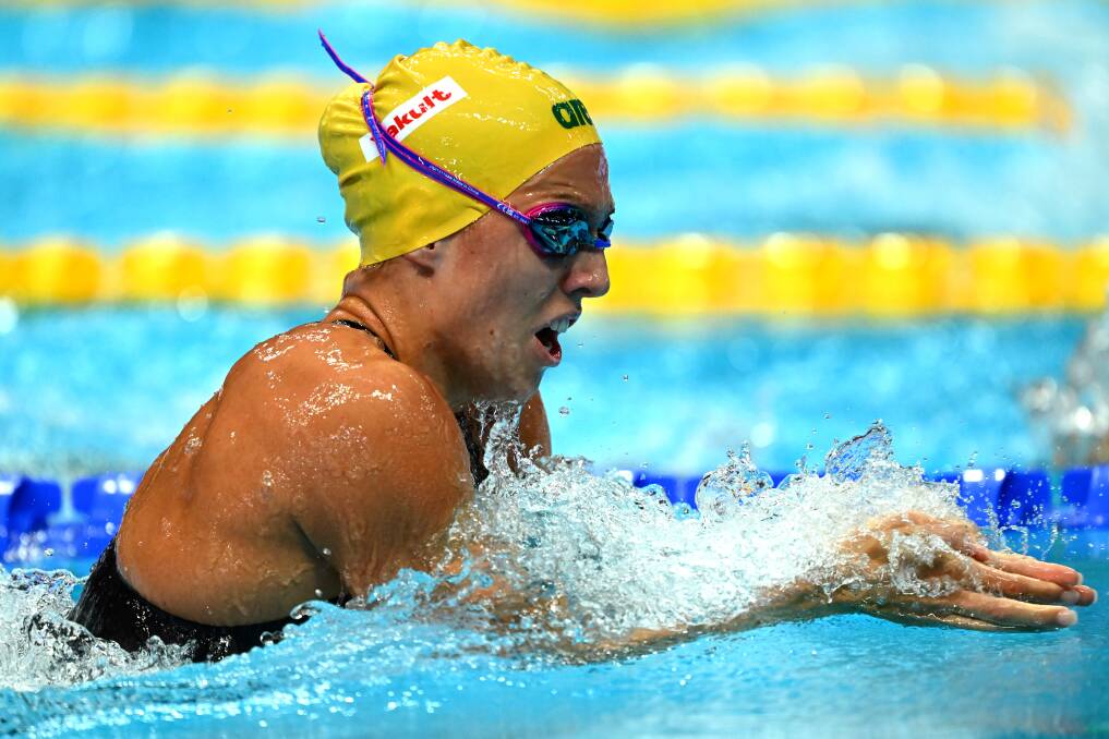 QUICK TURNAROUND: Hunter swimmer Abbey Harkin competing at the World Championships in Hungary last month. She has a busier schedule at the upcoming Commonwealth Games in Birmingham. Picture: Getty Images
