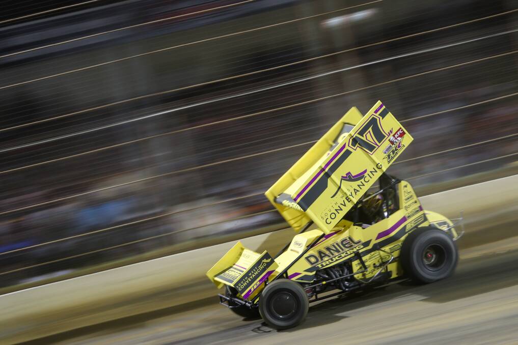 NEED FOR SPEED: Warrnambool driver James McFadden won the 2020 Grand Annual Sprintcar Classic. Picture: Morgan Hancock 