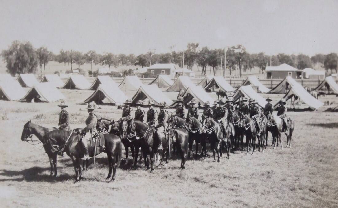 16th Hunter River Lancers in Greta Army Camp in the 1930s. Hot and dry in summer. Cold and wet in winter.