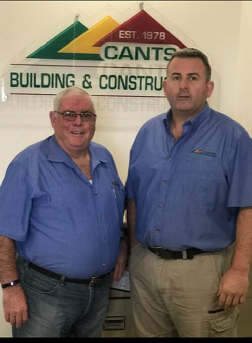 Ron Cant, founder of Cants Building and Construction, and his son Matt, who owns the firm.