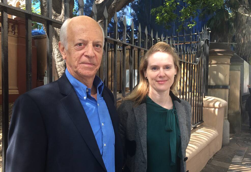 Pain: Women's Health and Research Institute of Australia pain specialists Professor Thierry Vancaillie and Elizabeth Howard in Sydney after giving evidence at a Senate inquiry into pelvic mesh devices.
