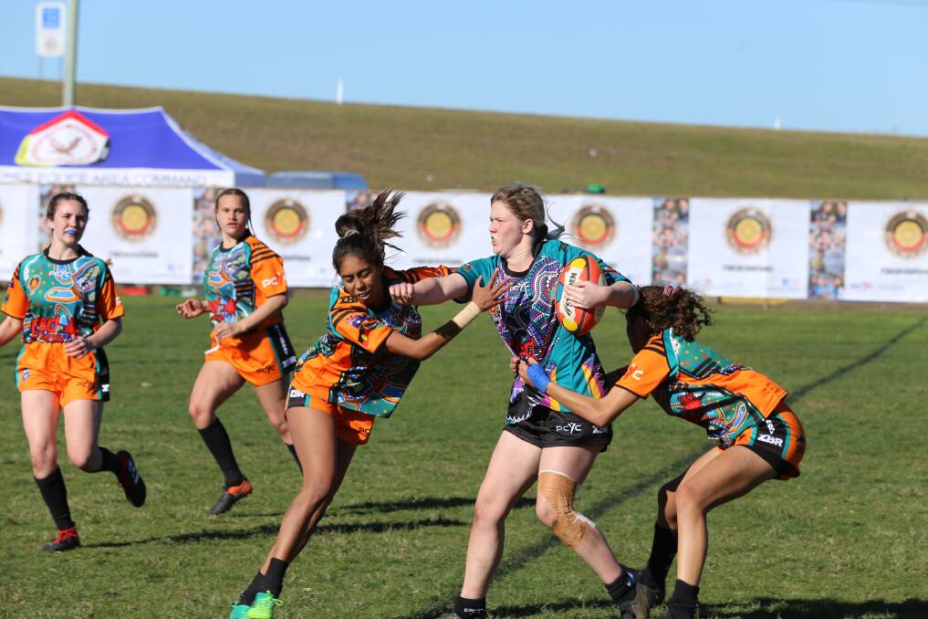 PCYC Nations of Origin rugby league sevens in Raymond Terrace on Wednesday, July 17. Wonnarua v Gamilaraay. Pictures: Ellie-Marie Watts
