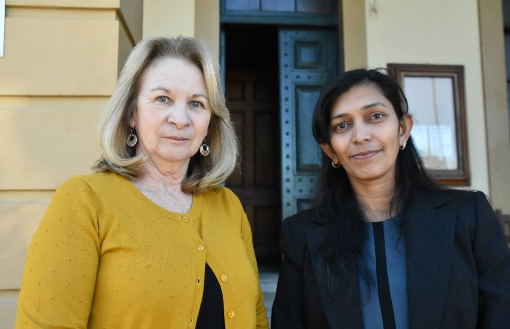 INQUIRY: Margarett Terry, service director of Hunter New England Mental Health and Substance Use Services, and Dr Sujatha Venkatesh, clinical director for Psychiatric Emergency Service at Mater Mental Health. Picture: Phoebe Moloney