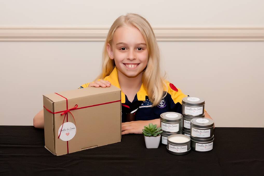 WELL DONE: Megan Visser of East Maitland with some of her candles. Picture: Erin Visser