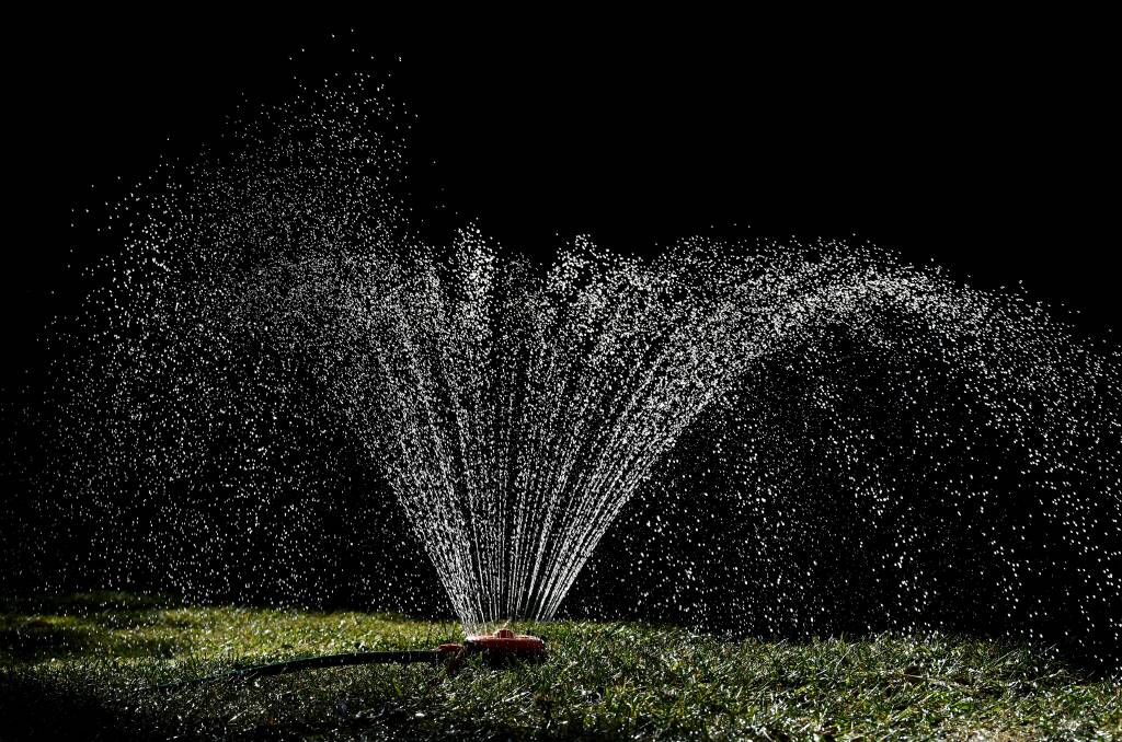 A water sprinkler. Picture: AAP Image/Dean Lewins