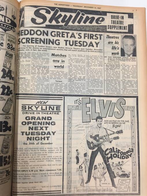 The Cessnock Advertiser welcomed the 1967 opening of Heddon Greta Drive-In with a four-page spread. A report of the night followed in the paper that week.