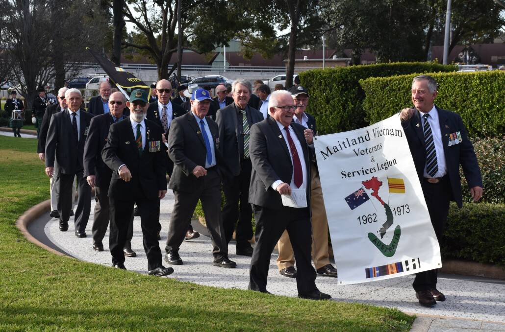 REMEMBERING: Members of the Maitland Vietnam Veterans and Services Legion at Maitland Park on Friday afternoon.