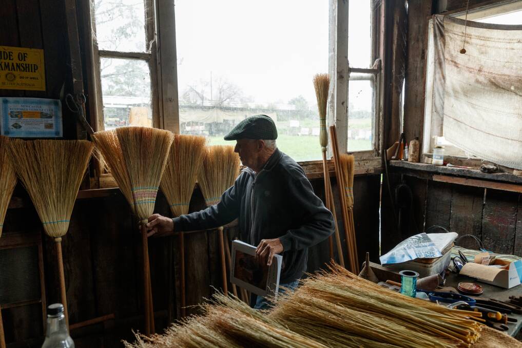 John Wright in his Broom Room. Picture: Max Mason-Hubers 