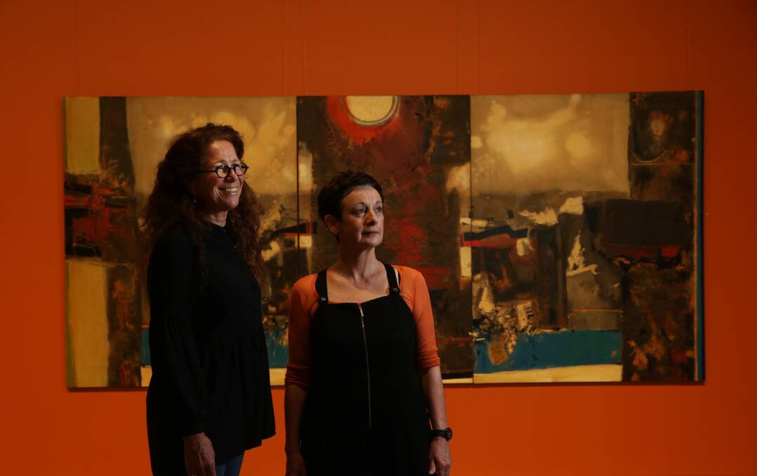 MAC's curator Meryl Ryan and director Debbie Abraham in the "be" exhibition at the redeveloped lakeside gallery. 