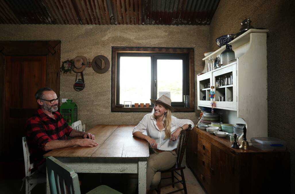 NEW HOME: Craig and Sally Maguire in their almost-finished house at Shepherds Ground. 