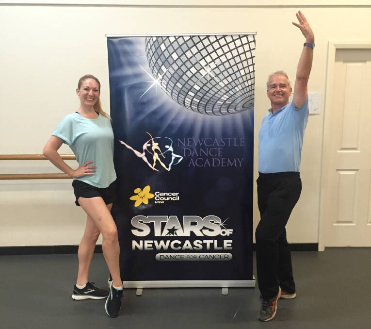 Rachel Mackie and Scott Bevan, dance partners for the "Stars of Newcastle". Picture: Max Mason-Hubers